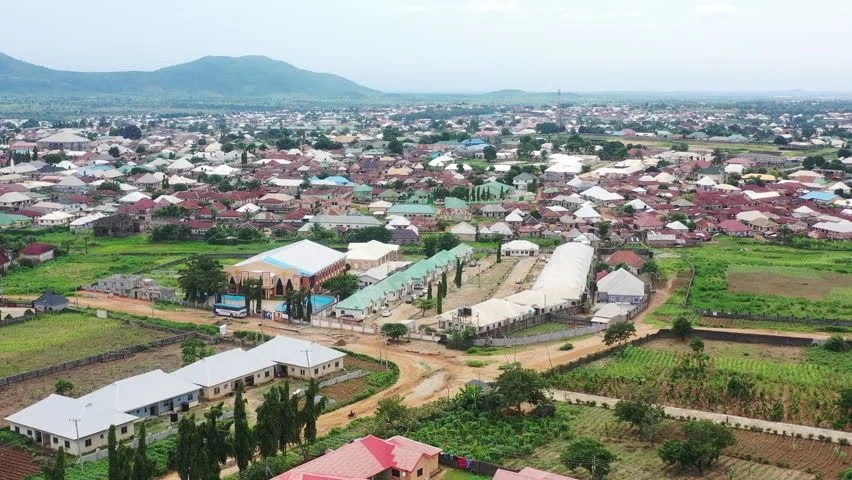 Aerial view of Kuje town, Abuja, Nigeria