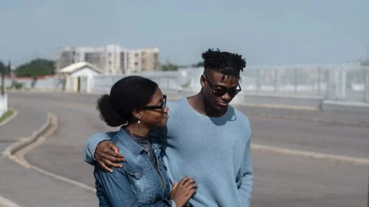 Young people walking the street of Lekki