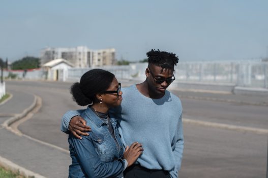 Young people walking the street of Lekki