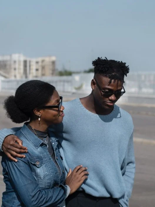 Young people walking the street of Lekki